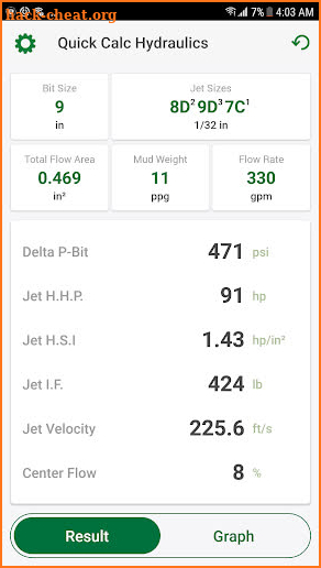 Quick Calc Hydraulics screenshot