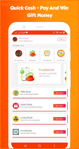 Quick Cash - Pay And Win Gift Money screenshot