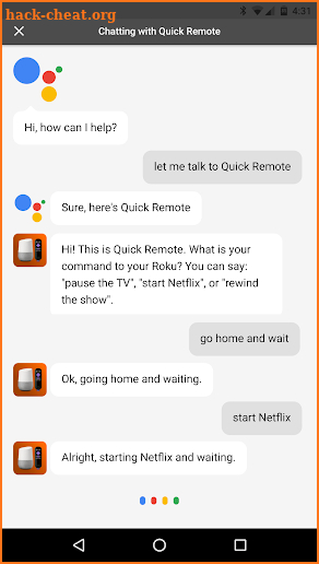 Quick Remote for Google Home/Assistant & Roku screenshot