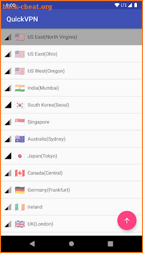 QuickVPN screenshot