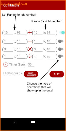 QuikMaths screenshot