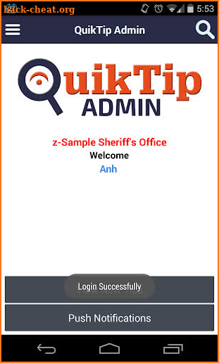 QuikTip Admin screenshot