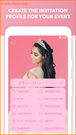 Quinceañera Invitation screenshot