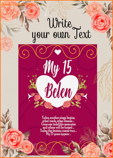 Quinceañera invitations maker screenshot