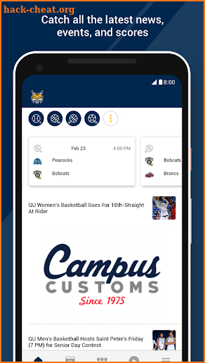 Quinnipiac Athletics screenshot