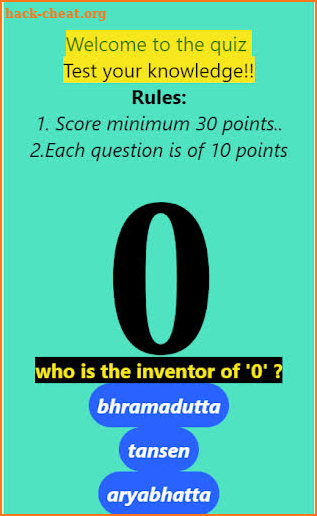 quiz app screenshot