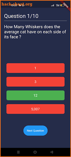 Quiz app screenshot