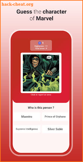 Quiz superhero screenshot