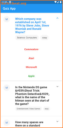 Quizapp screenshot