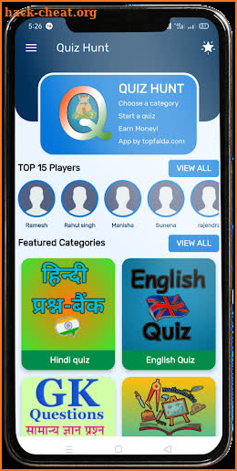 quizhunt screenshot