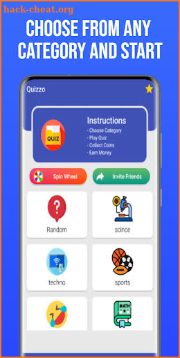 QUIZZO:  Earn Money Play Quiz screenshot