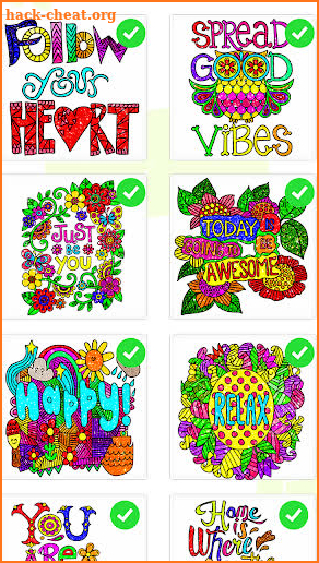 Quotes Color By Number Glitter Coloring Pages screenshot