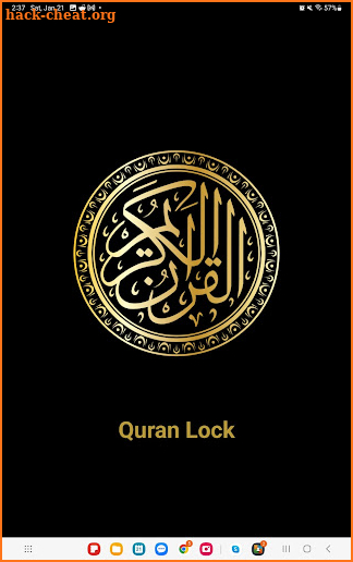 Quran lock screenshot