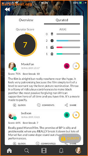 QURATOR Movie Ratings You Can Trust screenshot