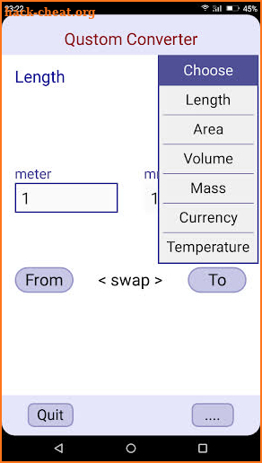 Qustom Unit Convertor screenshot