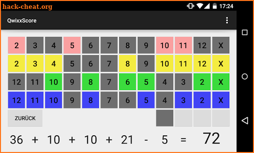 QwixxScore screenshot