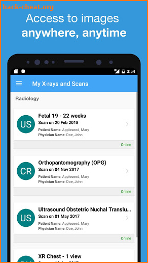 QXR Patient screenshot