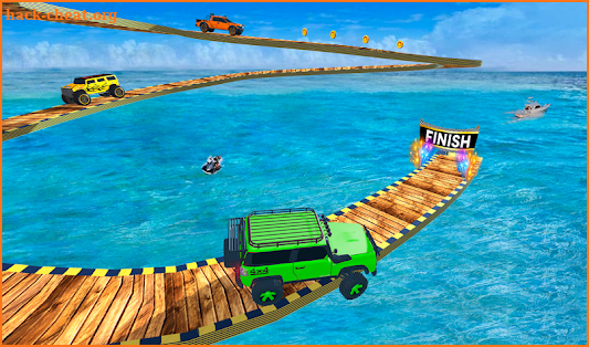 Racing Jeep Stunts On Impossible Tracks screenshot