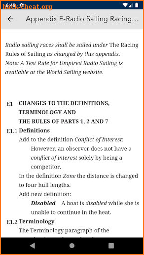 Racing Rules screenshot