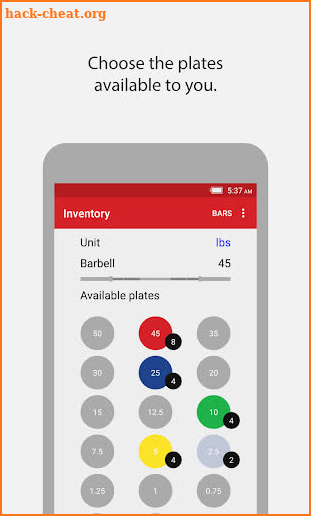 RackMath Barbell Plate Calculator screenshot