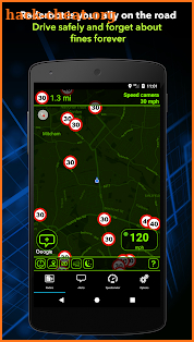 Radarbot Free: Speed Camera Detector & Speedometer screenshot