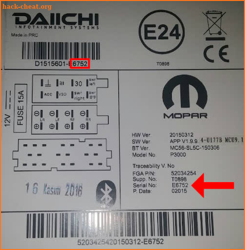 RADIO CODE CALC FOR FIAT DAIICHI - RADIO & NAVI screenshot