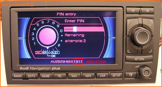 RADIO CODE FOR AUDI AISIN RNSE NAVI - UNLOCK CD screenshot