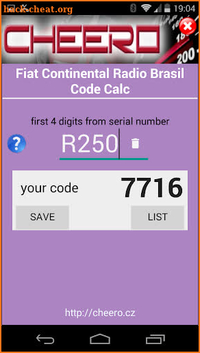 RADIO CODE FOR FIAT CITROEN PEUGEOT RENAULT BRASIL screenshot