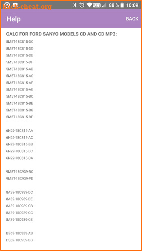 RADIO CODE FOR FORD SANYO PANASONIC FMS MEXICO screenshot