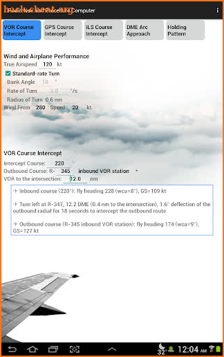 Radio Nav & Procedure Computer screenshot