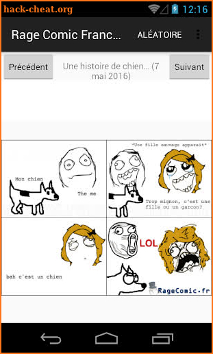 Rage Comic Francais Troll Face screenshot