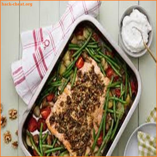 Rahasia membuat One pan salmon with crispy herb screenshot