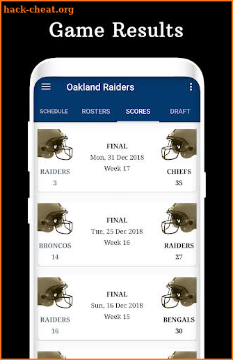 Raiders - Football Live Score & Schedule screenshot