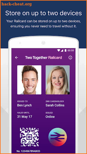 Railcard screenshot