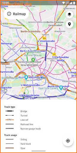 Railmap for OpenRailwayMap screenshot