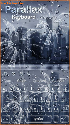 Rain Broken Glass Parallax Keyboard screenshot