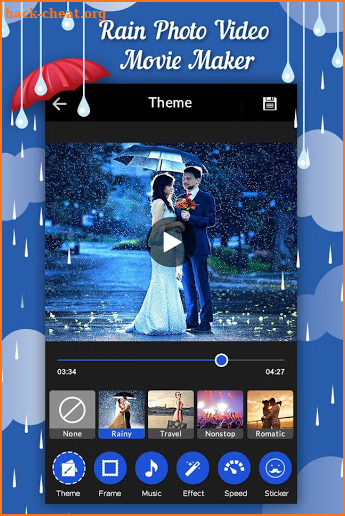 Rain Photo Video Maker With Music screenshot