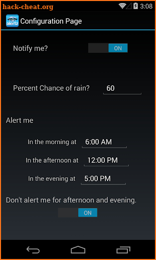 RainAlertz screenshot