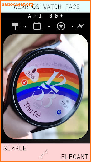 Rainbow 2 digital watch face screenshot