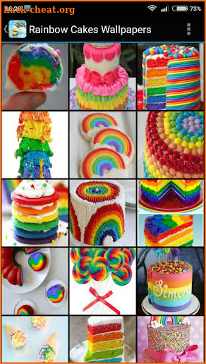 Rainbow Cakes Food Wallpapers screenshot