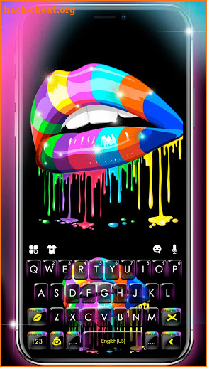 Rainbow Drip Lips Keyboard Theme screenshot