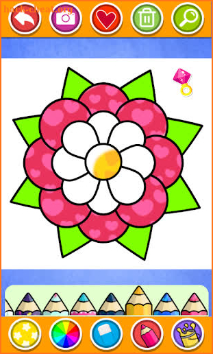 Rainbow Flower Coloring and Drawing for kids screenshot