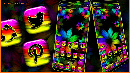 Rainbow Flower Theme screenshot