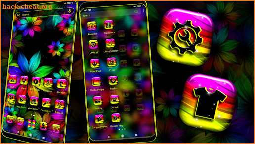 Rainbow Flower Theme screenshot