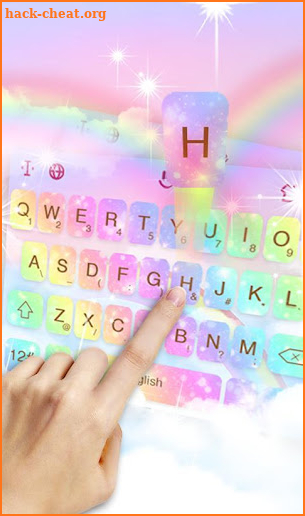 Rainbow Galaxy Keyboard Theme screenshot