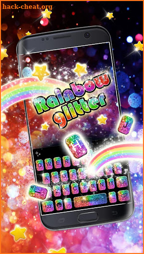 Rainbow Glisten Keyboard Theme screenshot