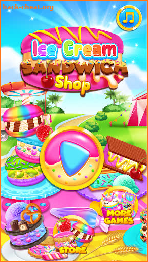 Rainbow Ice Cream Sandwich Maker🌈 Ice Cream Shop screenshot