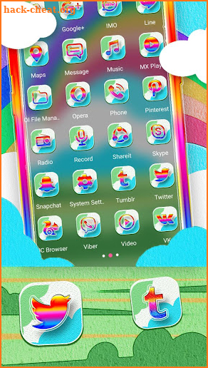 Rainbow Landscape Theme screenshot