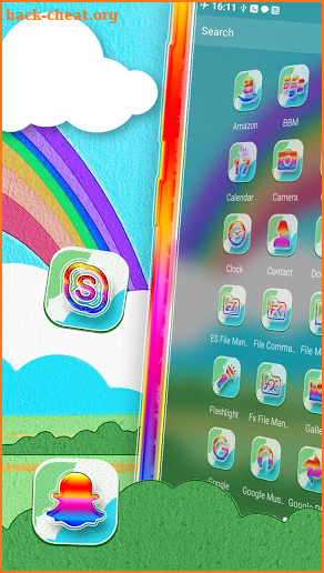 Rainbow Landscape Theme screenshot