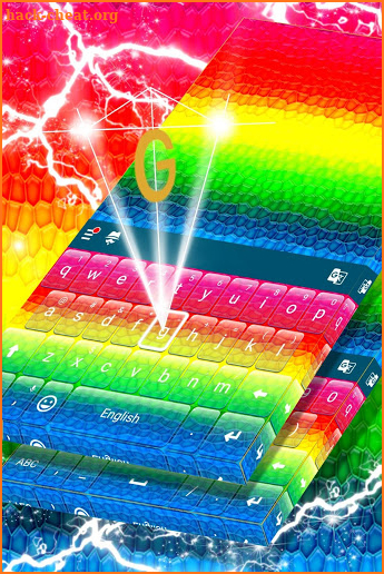 Rainbow Leather Keyboard Theme screenshot